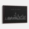 Framed Chicago Canvas Print - Main - Dark