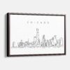 Framed Chicago Canvas Print - Main - Light