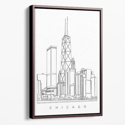 Chicago Skyline Canvas Art Print - Portrait
