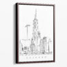Framed Chicago Canvas Print - Portrait - Main - Light