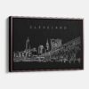 Framed Cleveland Canvas Print - Main - Dark