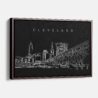 Framed Cleveland Canvas Print - Main - Dark
