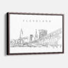 Framed Cleveland Canvas Print - Main - Light