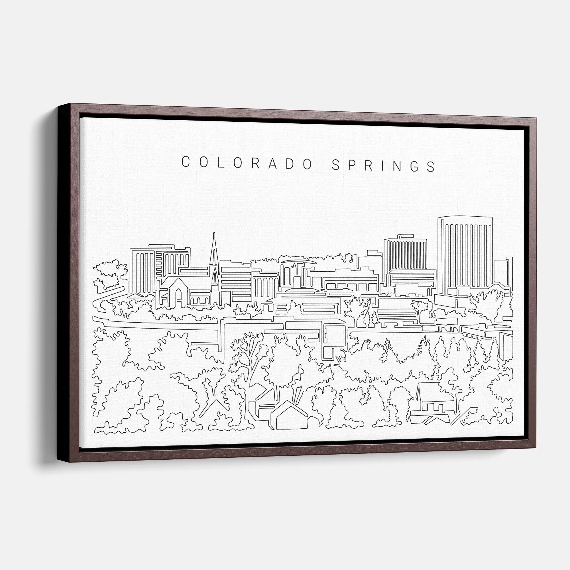 Colorado Springs Skyline Canvas Art Print