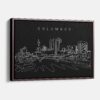 Framed Columbus Canvas Print - Main - Dark