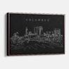 Framed Columbus Canvas Print - Main - Dark