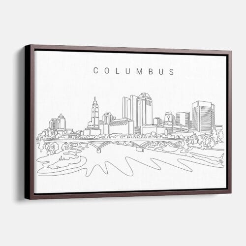Columbus Skyline Canvas Print