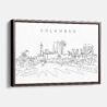 Framed Columbus Canvas Print - Main - Light
