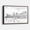 Framed Da Nang Vietnam Canvas Art print - Main - Light