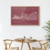 Framed Da Nang Vietnam Wall Art for Kitchen Table