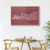 Framed Da Nang Vietnam Wall Art for Kitchen Table