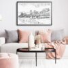 Framed Da Nang Vietnam Wall Art for Living Room