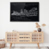 Framed Da Nang Vietnam Wall Art for Living Room - Dark