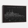 Framed Daytona Beach Canvas Print - Main - Dark