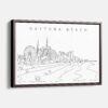 Framed Daytona Beach Canvas Print - Main - Light