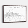 Framed Daytona Beach Canvas Print - Main - Light