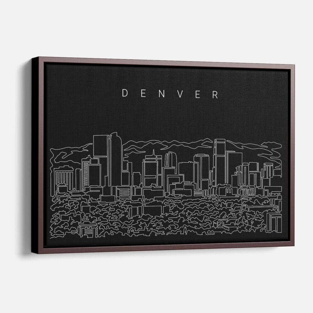 Framed Denver Canvas Print - Main - Dark Framed Denver Canvas Print - Main - Dark