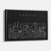 Framed Denver Canvas Print - Main - Dark