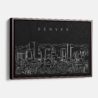Framed Denver Canvas Print - Main - Dark