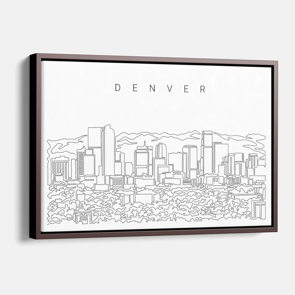 Framed Denver Canvas Print - Main - Light Framed Denver Canvas Print - Main - Light