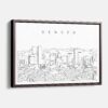 Framed Denver Canvas Print - Main - Light