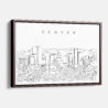 Framed Denver Canvas Print - Main - Light