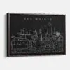 Framed Des Moines Canvas Print - Main - Dark
