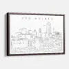 Framed Des Moines Canvas Print - Main - Light