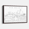 Framed Des Moines Canvas Print - Main - Light