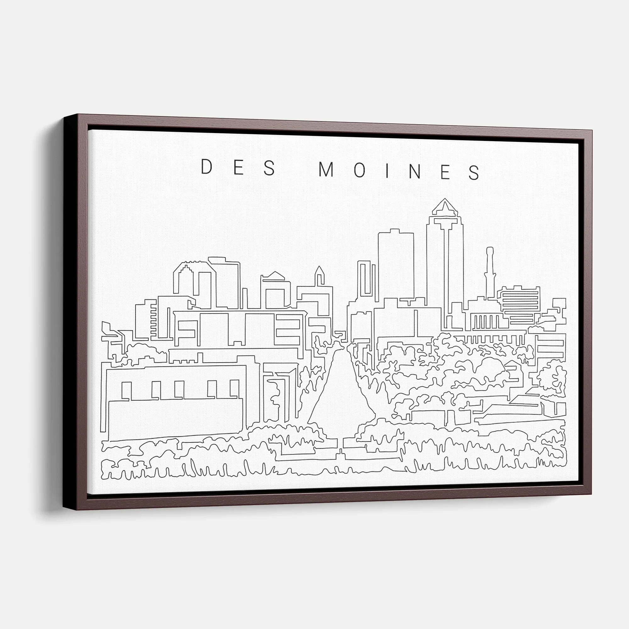 Des Moines Skyline Canvas Print