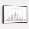 Framed Detroit Canvas Print - Main - Light