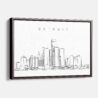 Framed Detroit Canvas Print - Main - Light