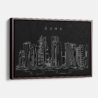 Framed Doha Canvas Print - Main - Dark
