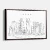 Framed Doha Canvas Print - Main - Light