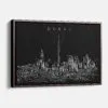 Framed Dubai Canvas Print - Main - Dark