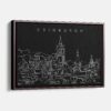 Framed Edinburgh Canvas Print - Main - Dark