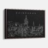 Framed Edinburgh Canvas Print - Main - Dark