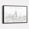 Framed Edinburgh Canvas Print - Main - Light