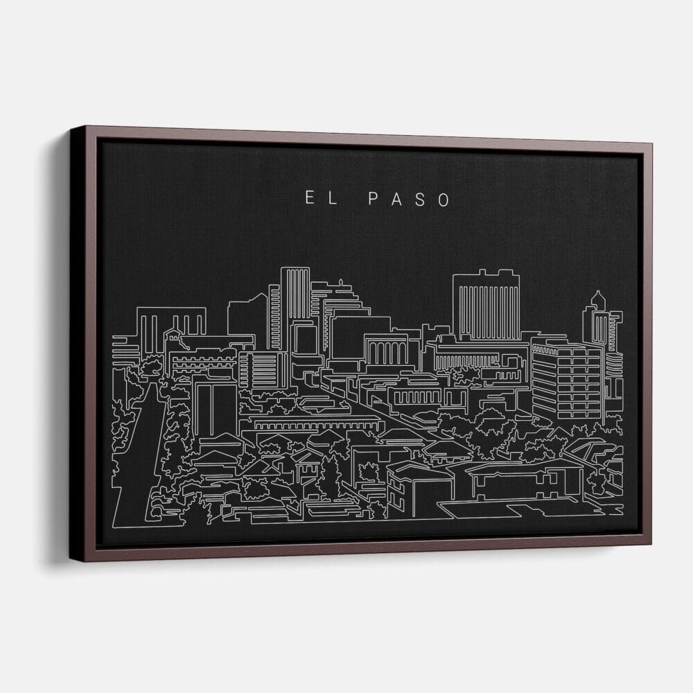 Framed El Paso Canvas Print - Main - Dark Framed El Paso Canvas Print - Main - Dark