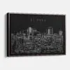 Framed El Paso Canvas Print - Main - Dark