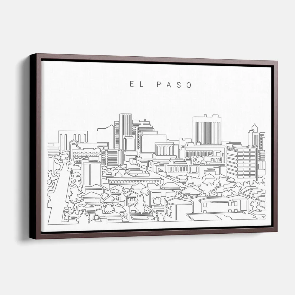 Framed El Paso Canvas Print - Main - Light Framed El Paso Canvas Print - Main - Light