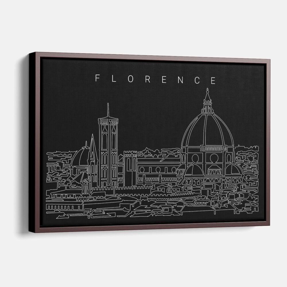 Framed Florence Canvas Print - Main - Dark Framed Florence Canvas Print - Main - Dark