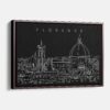 Framed Florence Canvas Print - Main - Dark