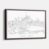 Framed Frankfurt Germany Canvas Print - Main - Light