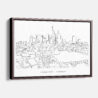 Framed Frankfurt Germany Canvas Print - Main - Light