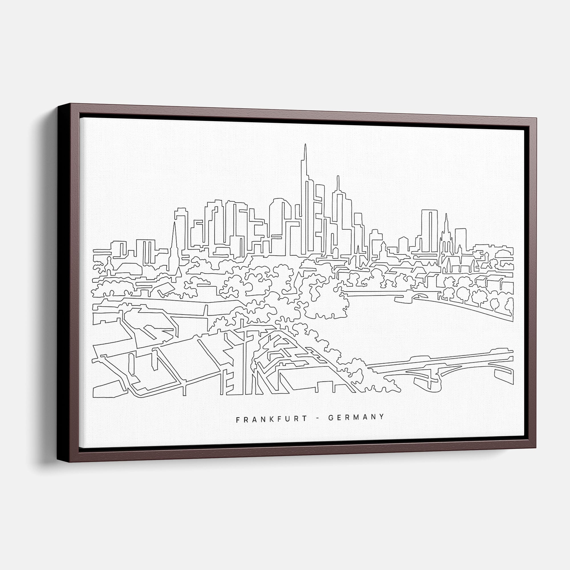 Frankfurt Main Skyline Canvas Print