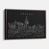 Framed Fresno Canvas Print - Main - Dark