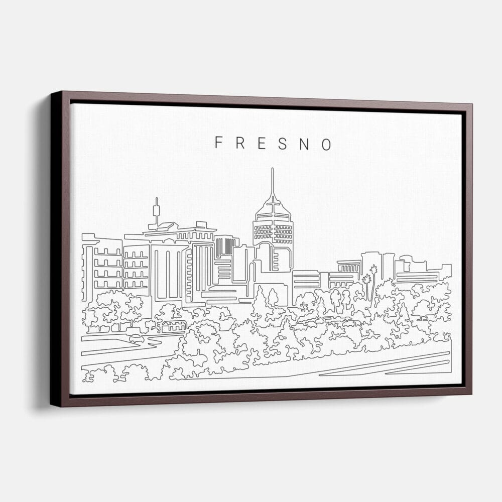Framed Fresno Canvas Print - Main - Light