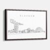 Framed Glasgow Canvas Print - Main - Light