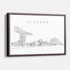 Framed Glasgow Canvas Print - Main - Light
